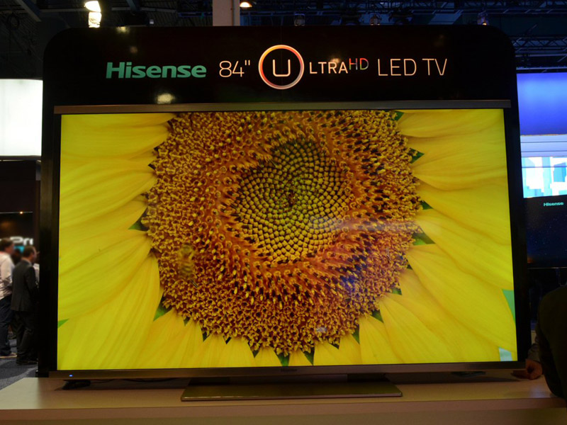 중국 가전 업체 Hisense는 LG 패널 기반의 84 형 4K TV와 삼성 패널 기반의 110 형 4K TV를 전시했다.  덧붙여서 관계자에 따르면, 동일한 모델도 물가의 차이로 중국 내 가격은 북미에서의 가격의 절반 정도라고한다.  덧붙여서 배운 사진 84 형 모델은 중국에서 1 인치 1 만엔 상당했다