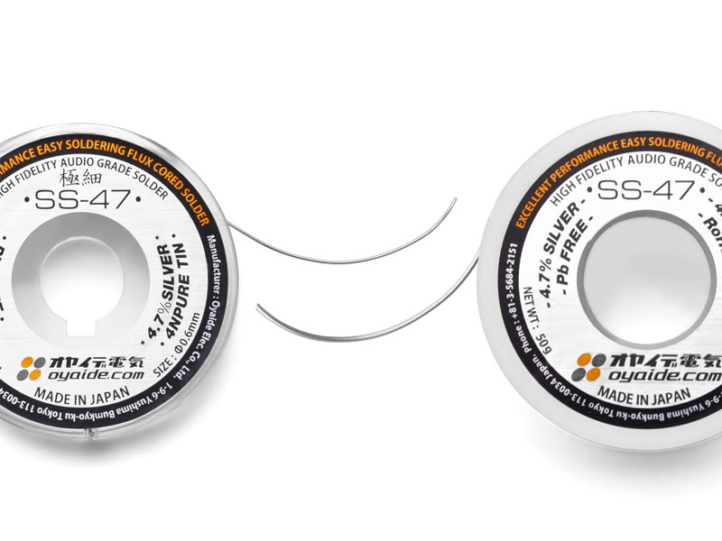 オヤイデ、無鉛銀はんだの極細バージョン。イヤフォンのリケーブルなど