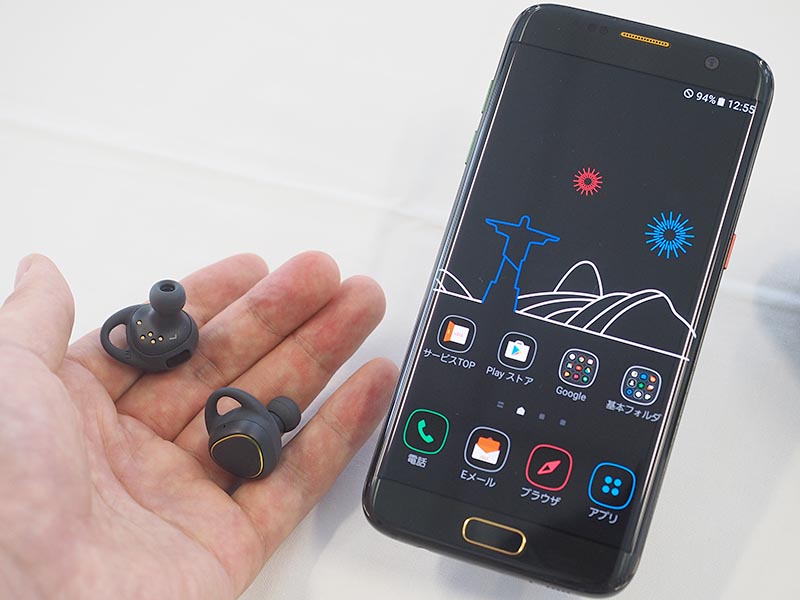 両耳無線の心拍計搭載イヤフォン「Gear IconX」付属。五輪限定Galaxy