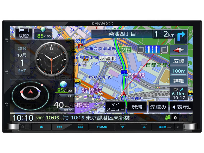 ケンウッド、DSD 11.2MHz再生も可能なハイレゾカーナビ。CarPlay