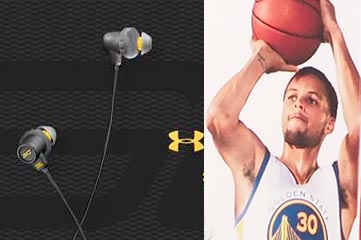 NBAステフィン・カリーの限定Bluetoothイヤフォン。JBL×アンダー