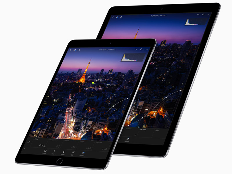 .5型と.9型の新iPad Pro。HzのProMotionでなめらか表示