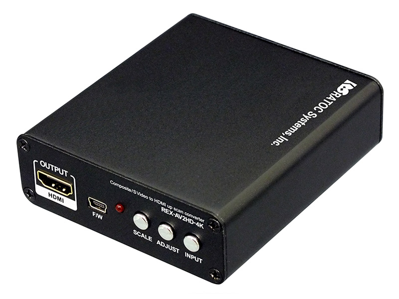 ラトック、コンポジット映像を4K/60pでHDMI出力するアップスキャン
