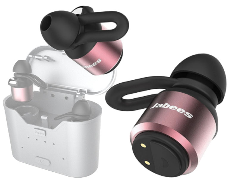 Jabees BTwins ワイヤレスイヤホン Jabees、メタル素材で世界最小の左右完全分離型Bluetooth