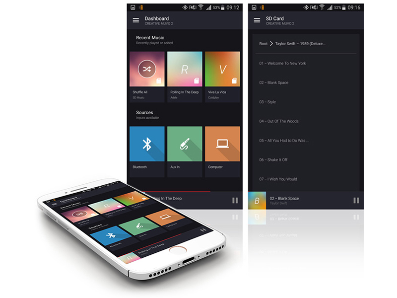 Creative MUVO 2」のmicroSD内音楽をスマホから再生操作するアプリ