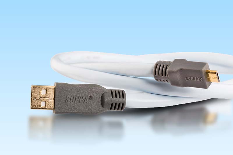 サエク、ポタアン向けにSUPRA USB 2.0ケーブルのmicroB端子モデル - AV