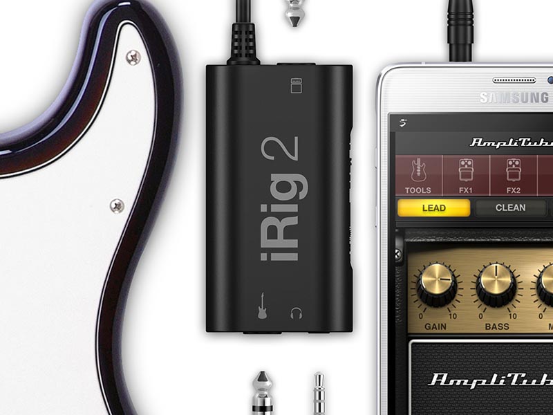 スマホ対応ギターインターフェイス「iRig 2」、26日発売に。ライブでも