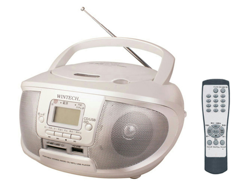 WINTECH、ワイドFM対応のリモコン付きSD/USB/CDラジオ。約6,500円 - AV
