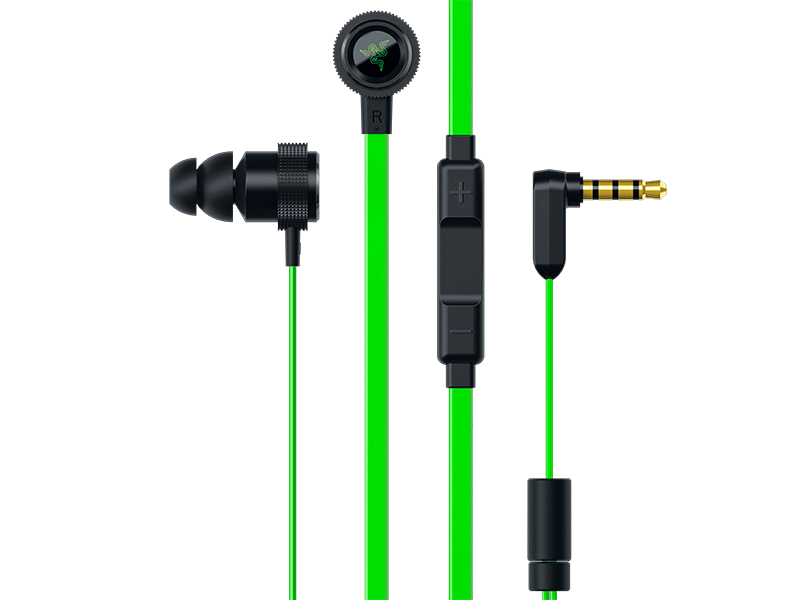 GLOW レーザー イヤフォン Razer、アルミ筐体のイヤフォン「Hammerhead V2」。マイク付き「Pro V2