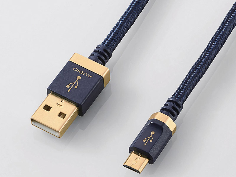 エレコム、ハイレゾオーディオ向けUSBケーブル。テレビのUSB HDD接続用