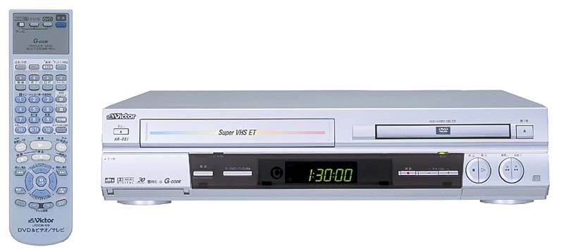 毎日激安特売で 営業中です JVC Victorビクター DVDプレーヤー一体型VHSハイファイビデオ HR-DV4 ビデオデッキ e