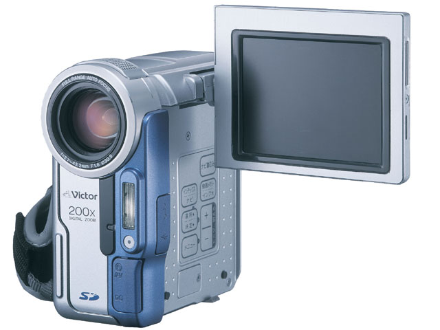 ビクター、3型液晶モニタを搭載した縦型DVカメラ