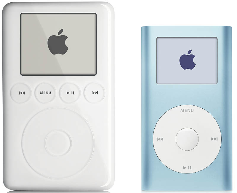 米Apple、4GB HDDを搭載した重量102gの「iPod mini」
