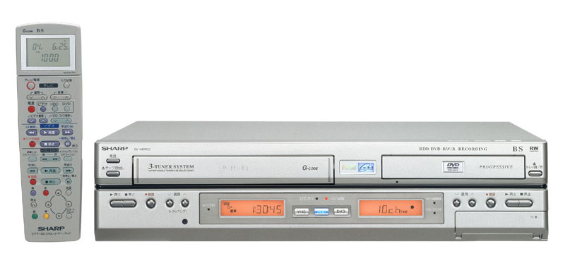 シャープ、80GBのHDDを搭載したHDD/DVD/VHSレコーダ