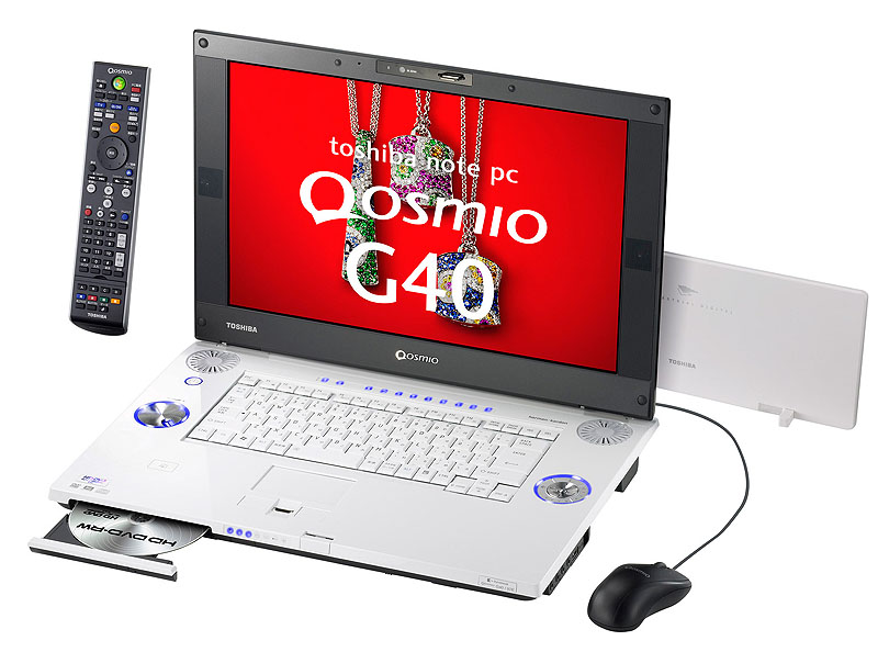 東芝、世界初のHD DVD-RWドライブ搭載ノートPC「Qosmio」