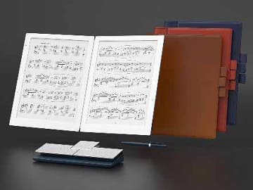 2画面電子ペーパー楽譜端末「GVIDO」は18万円。山野楽器本店や直販で 