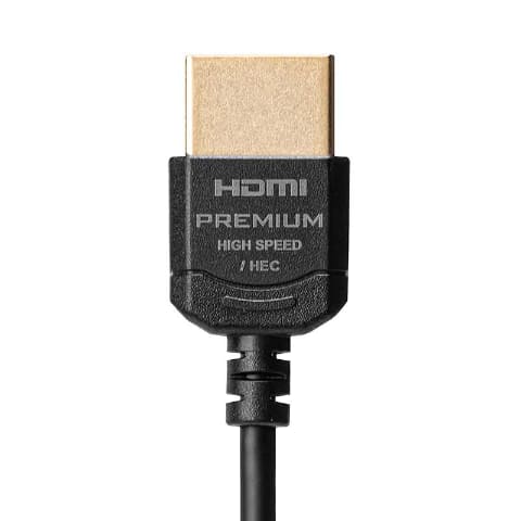 最大83％オフ！ 500-HD026-10 HDMIケーブル 1m プレミアム スーパースリムタイプ スリムコネクタ ケーブル直径約3.2mm Premium HDMI認証取得品 4K 60Hz 18Gbps HDR対応 kirpich59.ru