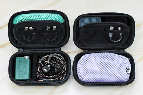 イヤフォンやポータブルDACアンプなどを快適に収納「MUSIN君ケース32号