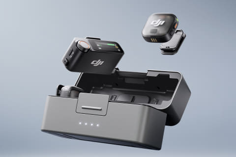 DJI、超軽量ワイヤレスマイク「DJI Mic 3」。声のトーンも調整