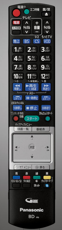 DMR-BZT920のリモコン