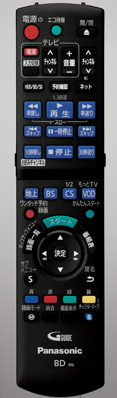 DMR-BZT820/720のリモコン