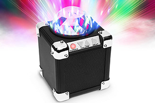 ニュマーク、光るミラーボール付きのBluetoothスピーカー「Party On