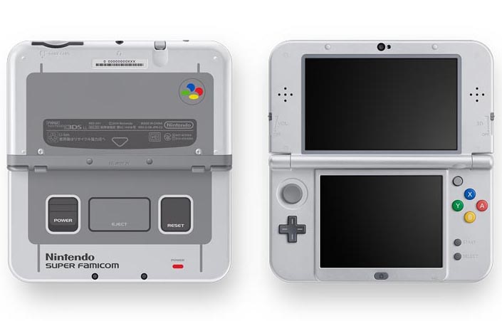 スーパーファミコンデザインのnew 3ds Llが4月受注開始 Sfcソフト半額配信も Av Watch