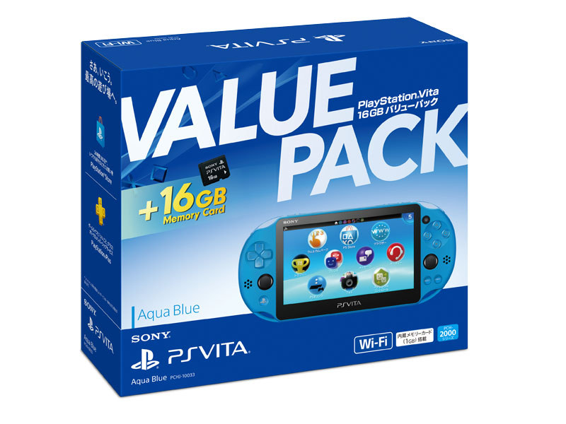 PS Vita本体と16GBメモリーカードがセットで19,980円のバリュー