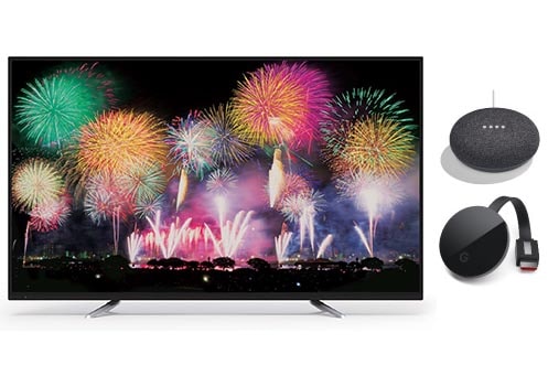 55型4KテレビとGoogle Home mini、Chromecast Ultraで69,800円のセット