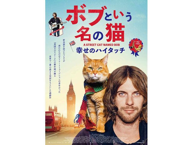 心温まる実話を基にした「ボブという名の猫 幸せのハイタッチ」Blu-ray