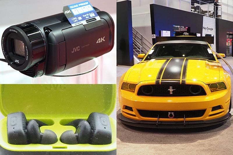 JVC、防水4Kビデオカメラや左右分離イヤフォン。車にもGoogle