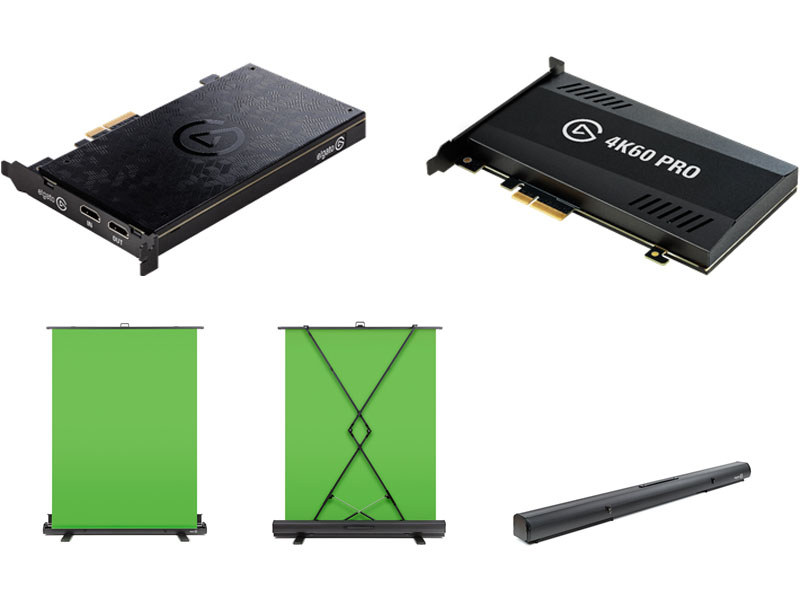 Elgato、4K/60p対応ゲームキャプチャカードとクロマキー用スクリーン