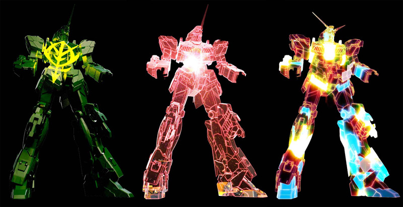 実物大ユニコーンガンダムと光×音楽×映像プロジェクションマッピング