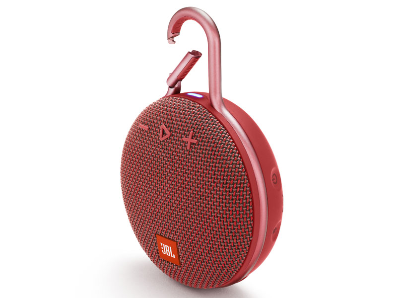 カラビナ付きBluetoothスピーカー「JBL CLIP 3」、防水で10時間