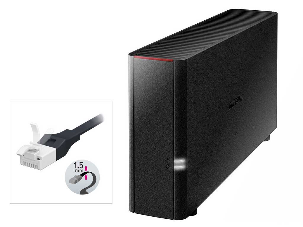 ツメの折れないLANケーブルが付属するバッファロー新NAS - AV Watch