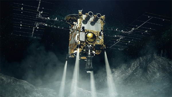 はやぶさ2の小惑星探査がスーパーハイビジョンでリアルCG化。NHK/JAXA