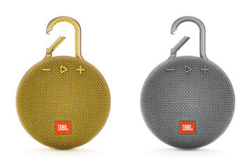 カラビナ付き小型スピーカー「JBL CLIP 3」に新色イエローとグレー