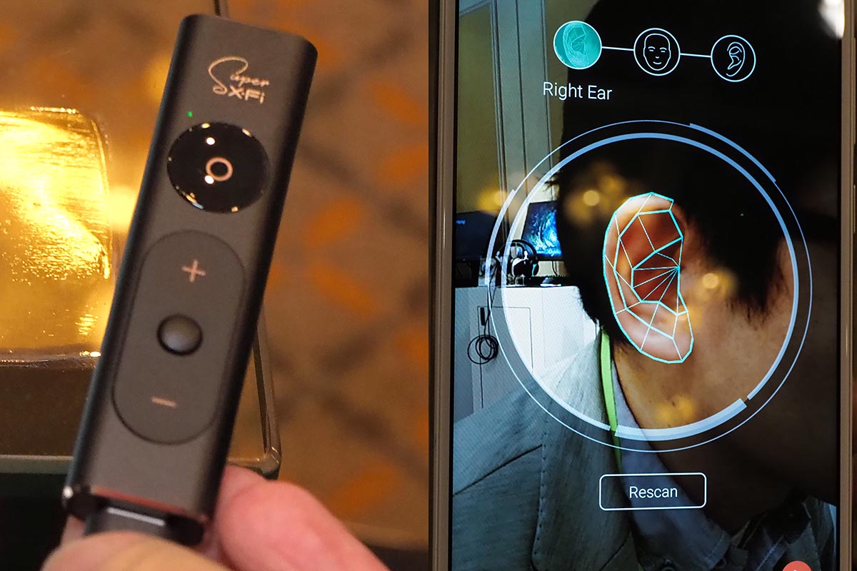 耳の写真を撮って音を最適化「SXFI AMP」。スピーカー音場を 