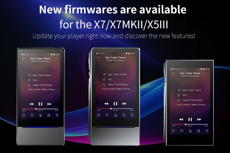 FiiO、X7/X7 Mark II/X5 3rdに新ファーム。再生画面に“メインに戻る