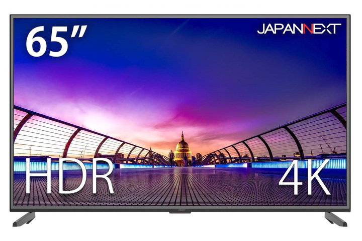 HDR対応の65型4K液晶ディスプレイ。29日まで約11万円、4画面表示も