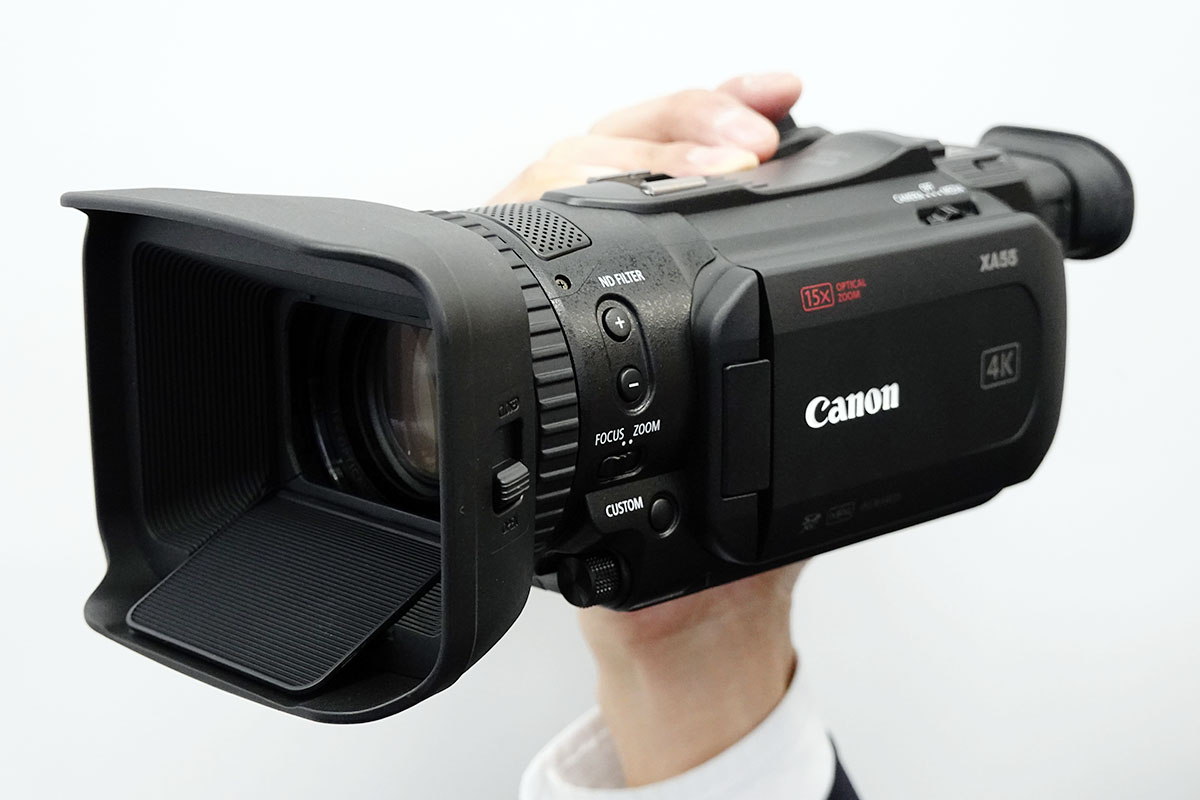 キヤノン、1型センサー+光学15倍ズームの4Kビデオカメラ「XA55」。直販 
