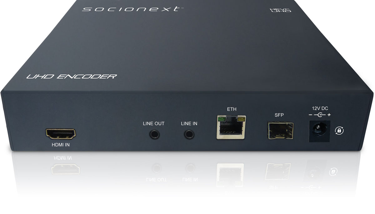 ソシオネクスト、放送品質のUHD映像を低遅延でIP配信するHEVC/H