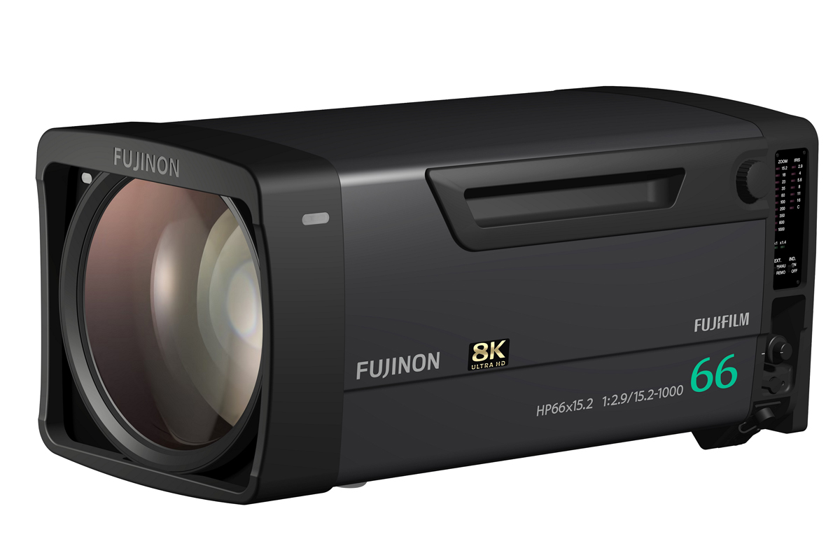 FUJINON、世界最高66倍ズームの放送用8Kレンズ。最広角7.6mmの
