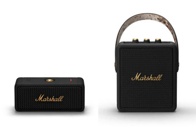 Marshall、軽量ワイヤレススピーカー2種に新色「Black and Brass