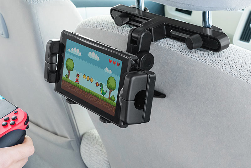 Nintendo Switchも設置可能な車載ヘッドレストホルダー - AV Watch