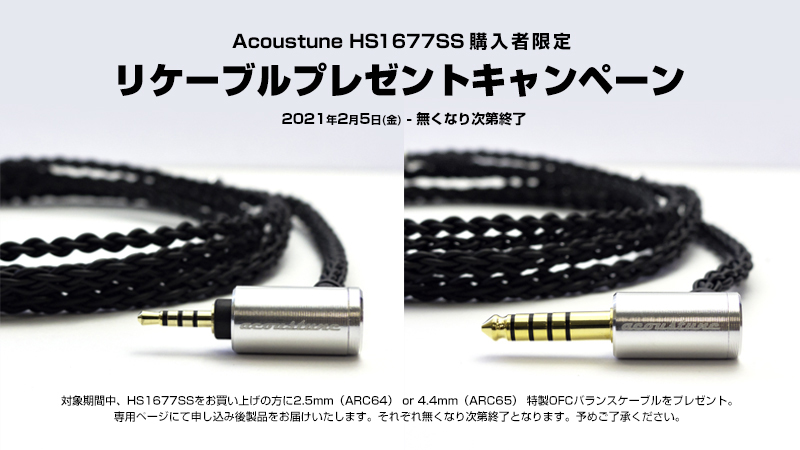 acoustune HS1677SS ＋ 4.4mmバランスケーブル ＋ イヤピ