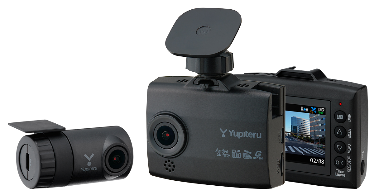 ユピテル、後方あおり運転を通知するスマホ連動ドラレコ - AV Watch