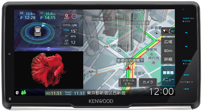 ケンウッド、ハイレゾ対応“彩速ナビ”4機種。約9.9万円から - AV Watch
