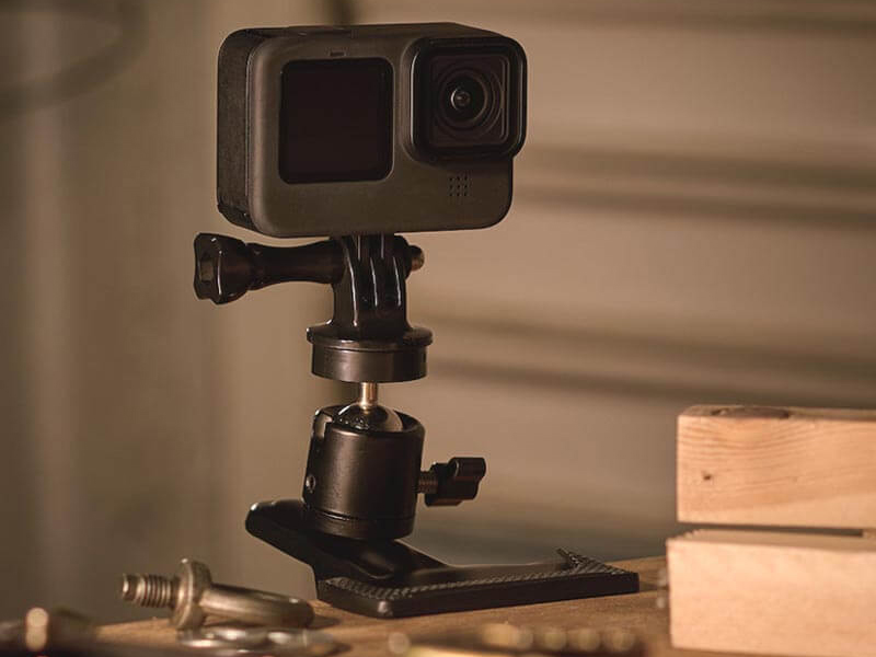 ネジ付き GoPro用 アクションカメラ用 360°回転式クリップマウント