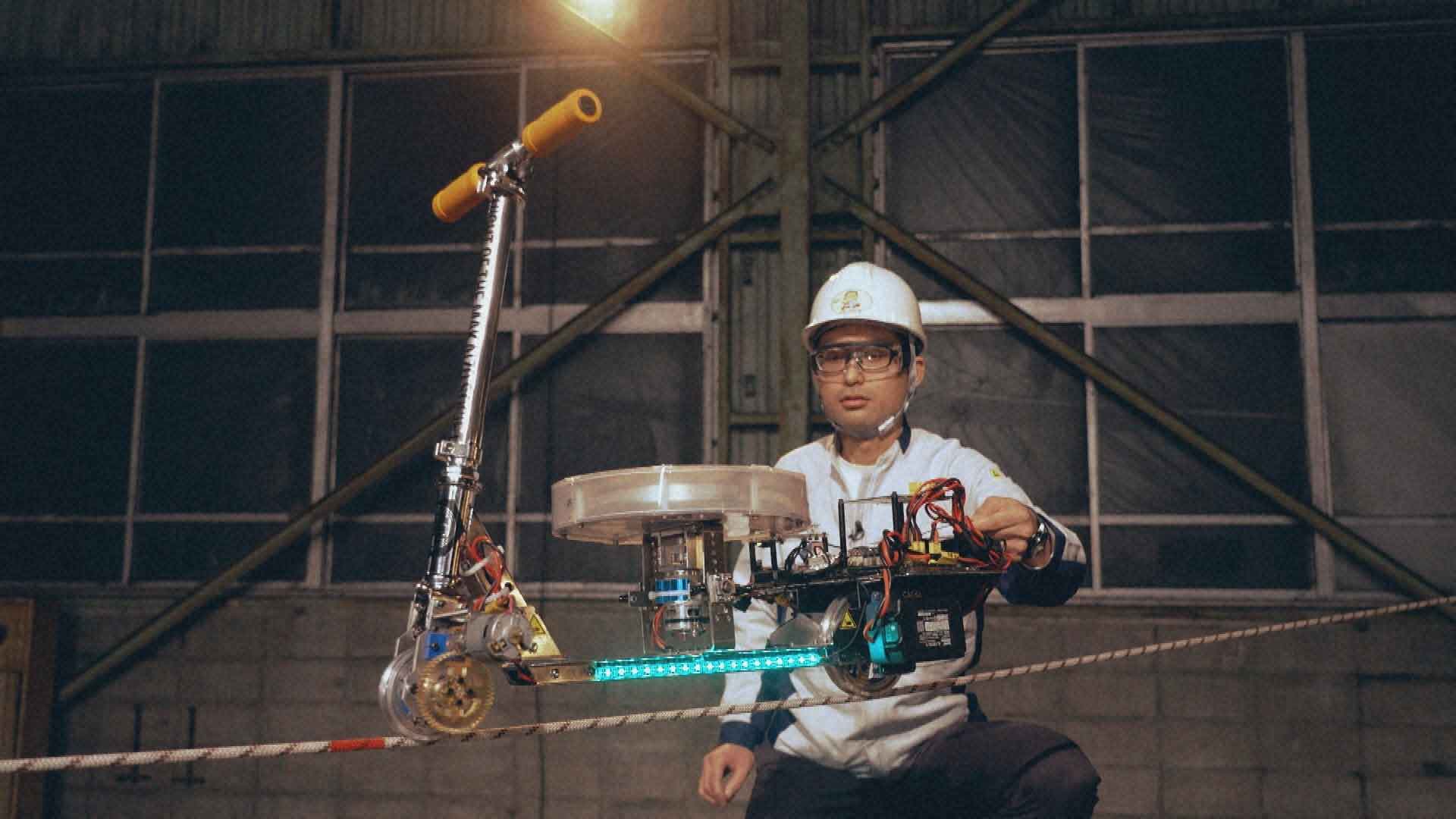 NHK「魔改造の夜」キックスケーター綱渡りにPナソニックら挑む。今日19